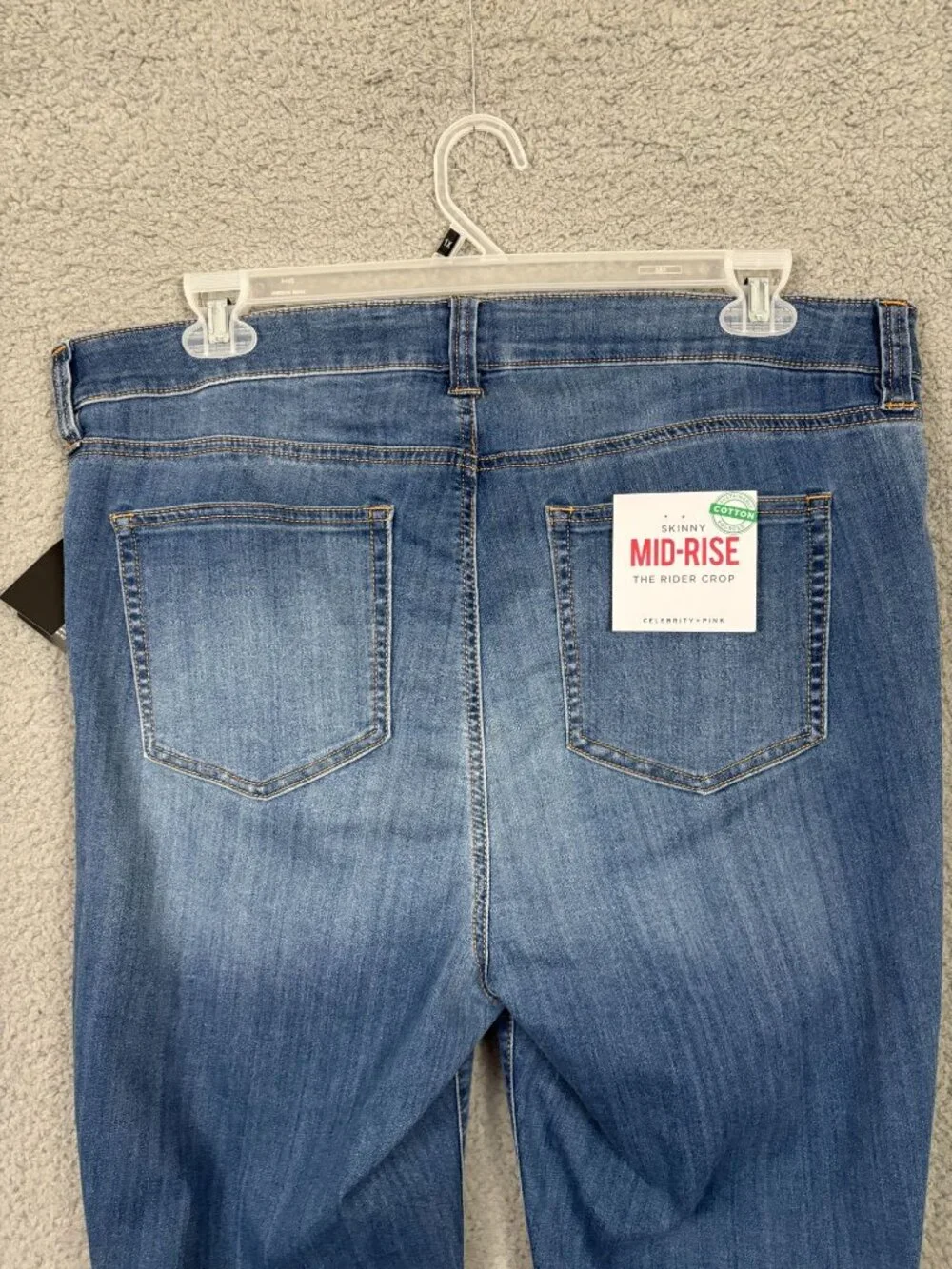 Celebrity Pink The Rider Crop Jeans Plus  Mid-Rise Skinny Pants Blue  18 NWT's - Picture 4 of 7